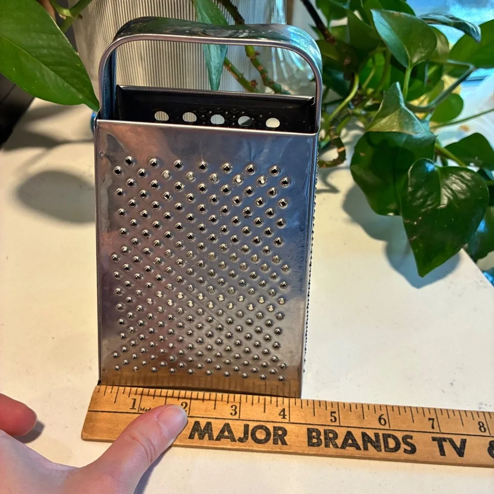 Vtg Sweden Box Grater Stainless Steel MCM Scandi Retro Farmhouse Cottage